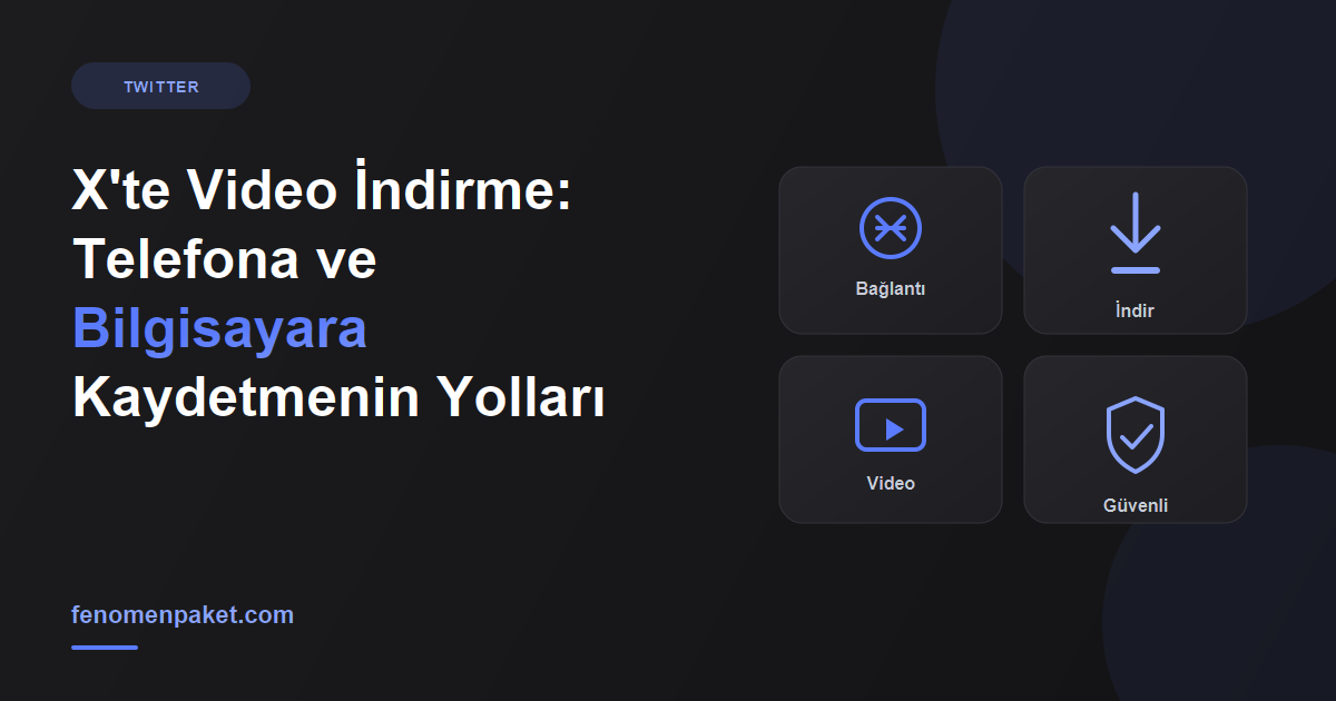 X'te Video İndirme: Telefona ve Bilgisayara Kaydetmenin Yolları